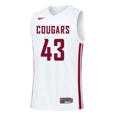 Washington State Cougars #43 Drick Bernstine College Basketball Jerseys Sale-White